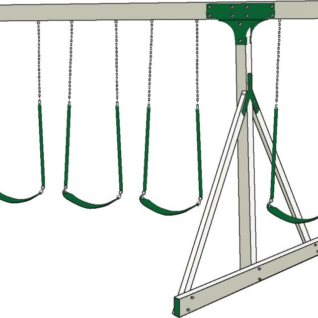 single swing set beam