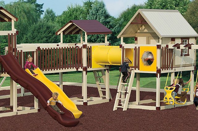 large backyard playset
