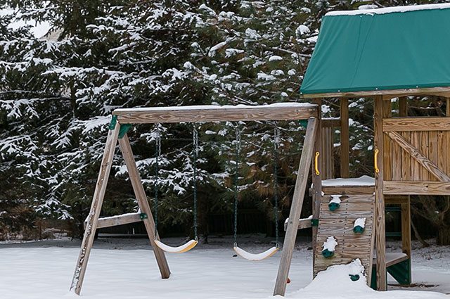 wooden playset maintenance