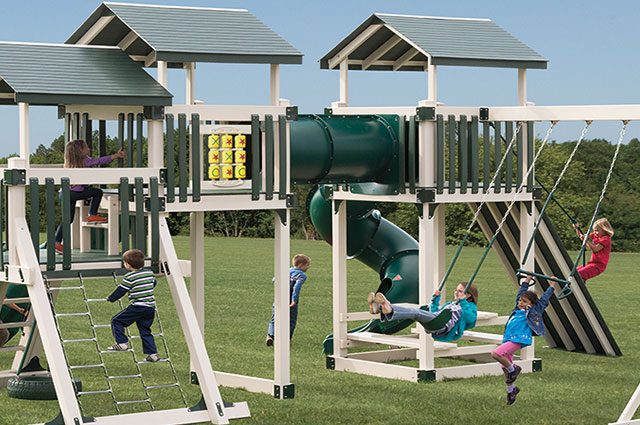 rainbow swing set colors